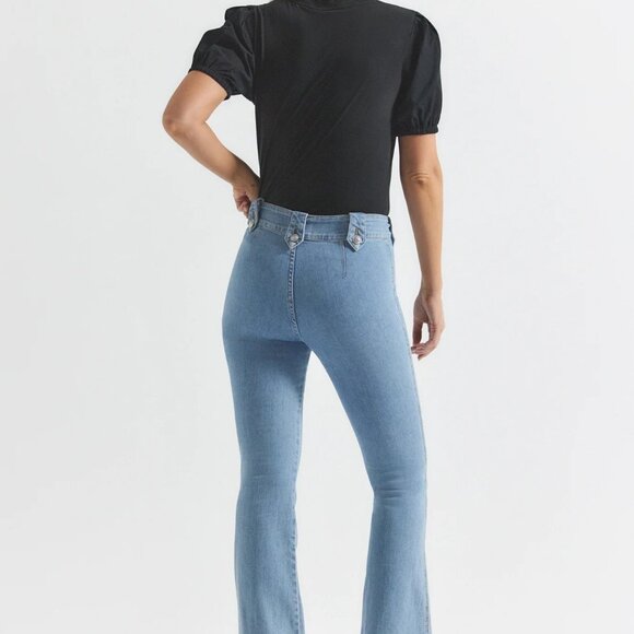 Derek Lam 10 Crosby Robertson Flare Denim Sailor Jeans Wm Size 27 NWT LAST PAIR - Picture 5 of 11